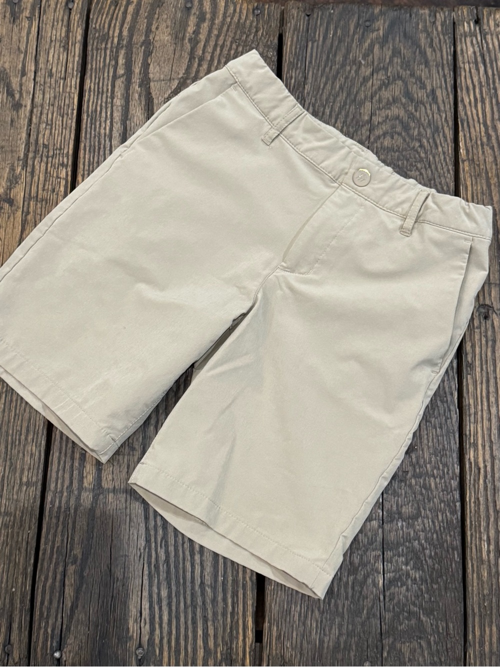 All in Motion Boys Kids Beige Stretch Shorts Adjustable Waist Size 12